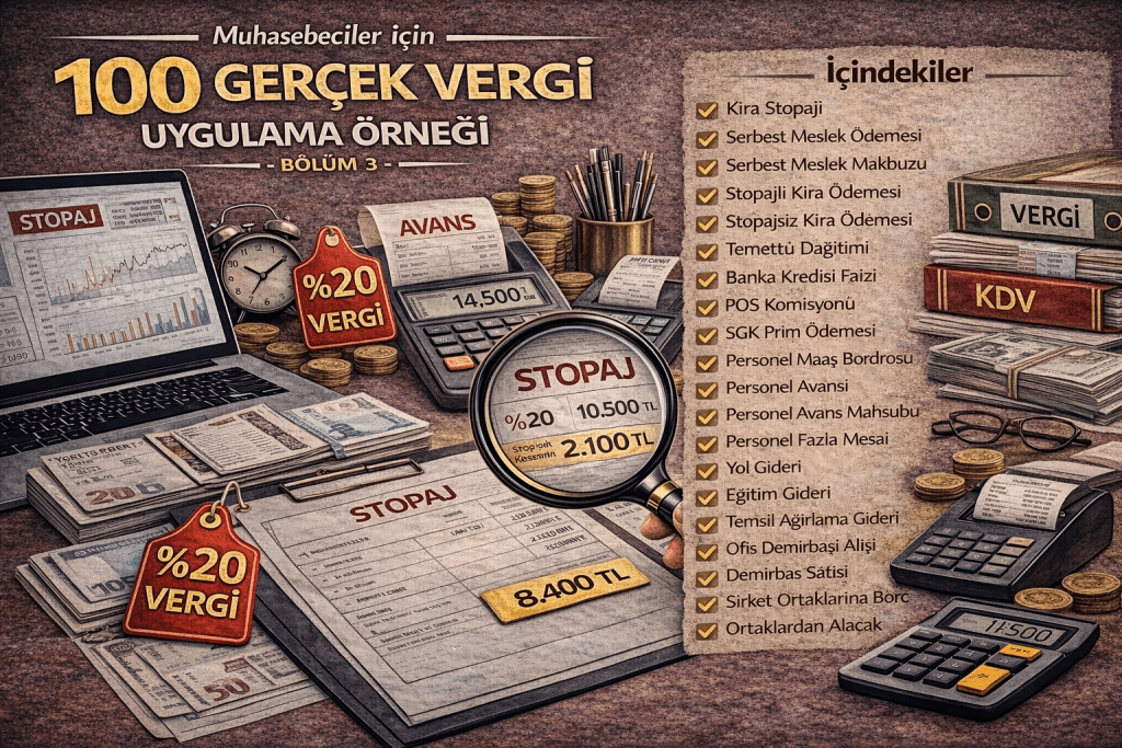 Muhasebeciler İçin 100 Gerçek Vergi Uygulama Örneği-Bölüm 3