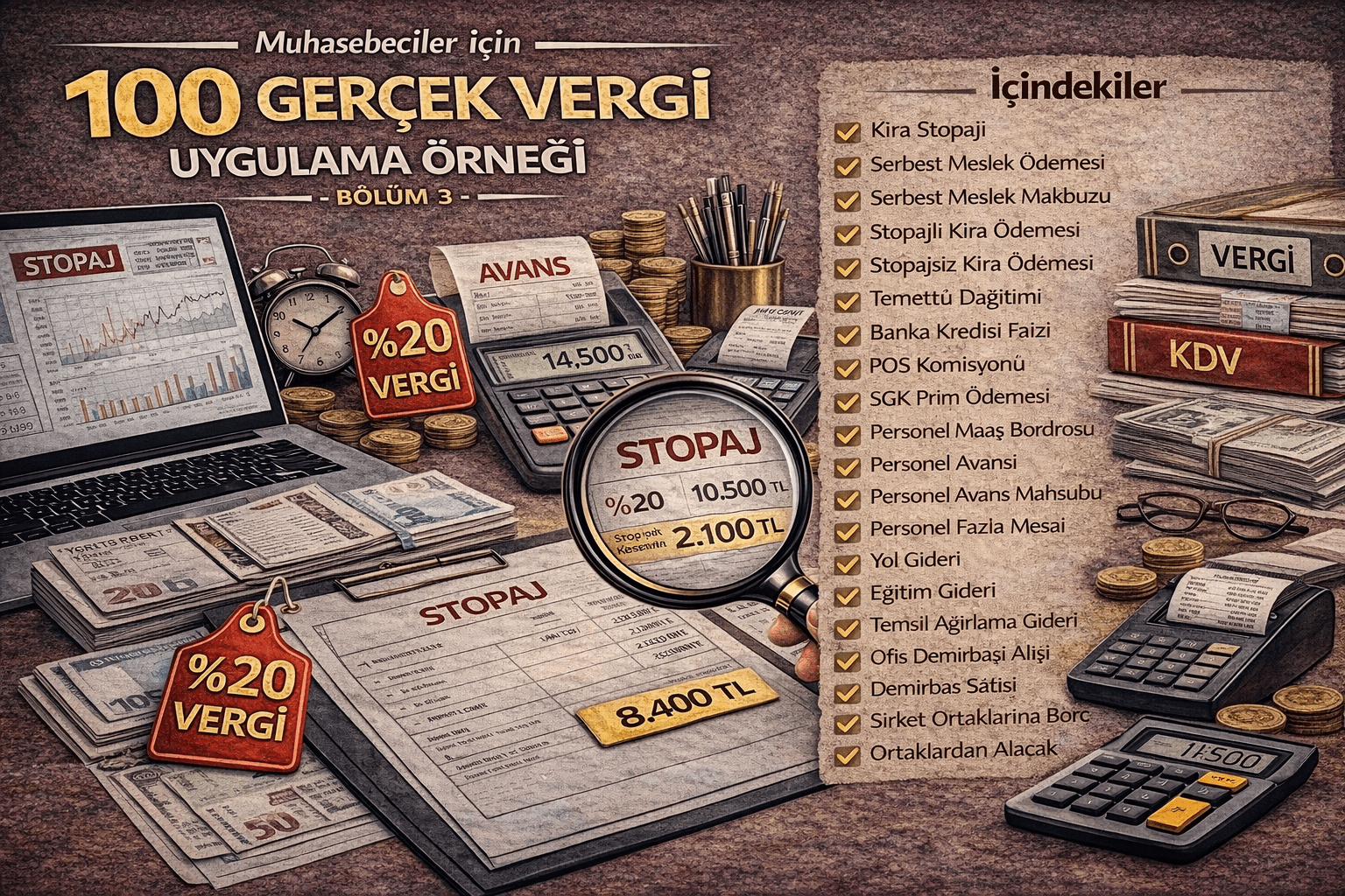 Muhasebeciler İçin 100 Gerçek Vergi Uygulama Örneği-Bölüm 3
