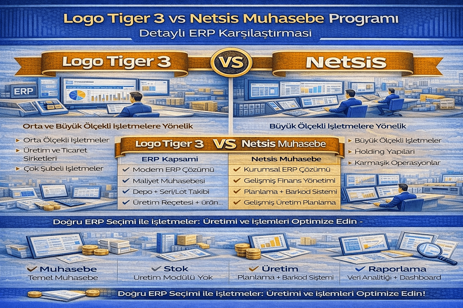 Logo Tiger 3 vs Netsis Muhasebe Programı