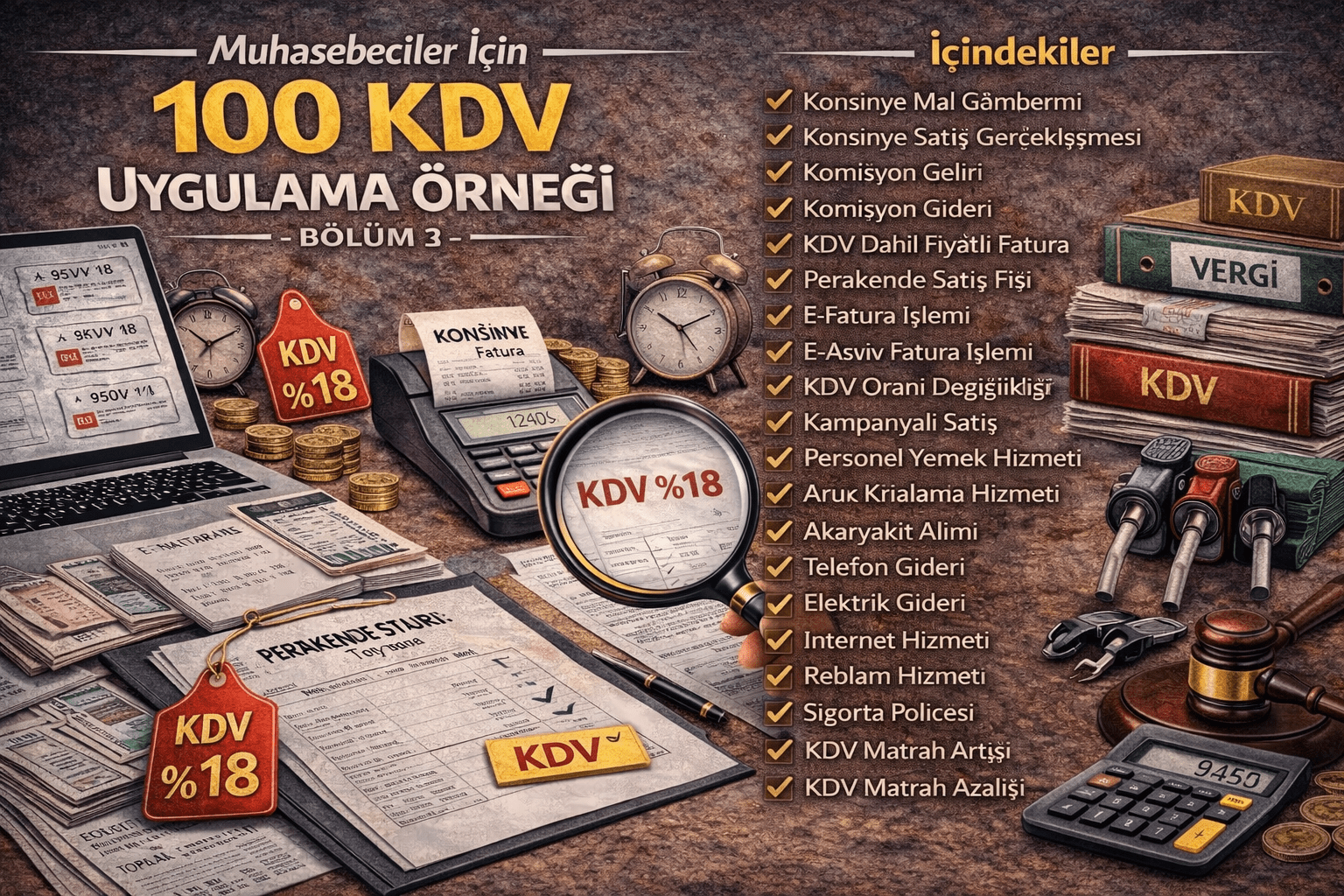 Muhasebeciler İçin 100 KDV Uygulama Örneği-Bölüm 3