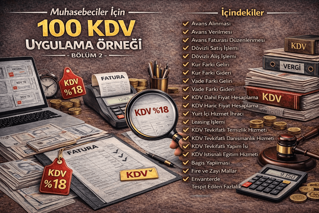 Muhasebeciler İçin 100 KDV Uygulama Örneği-Bölüm 2
