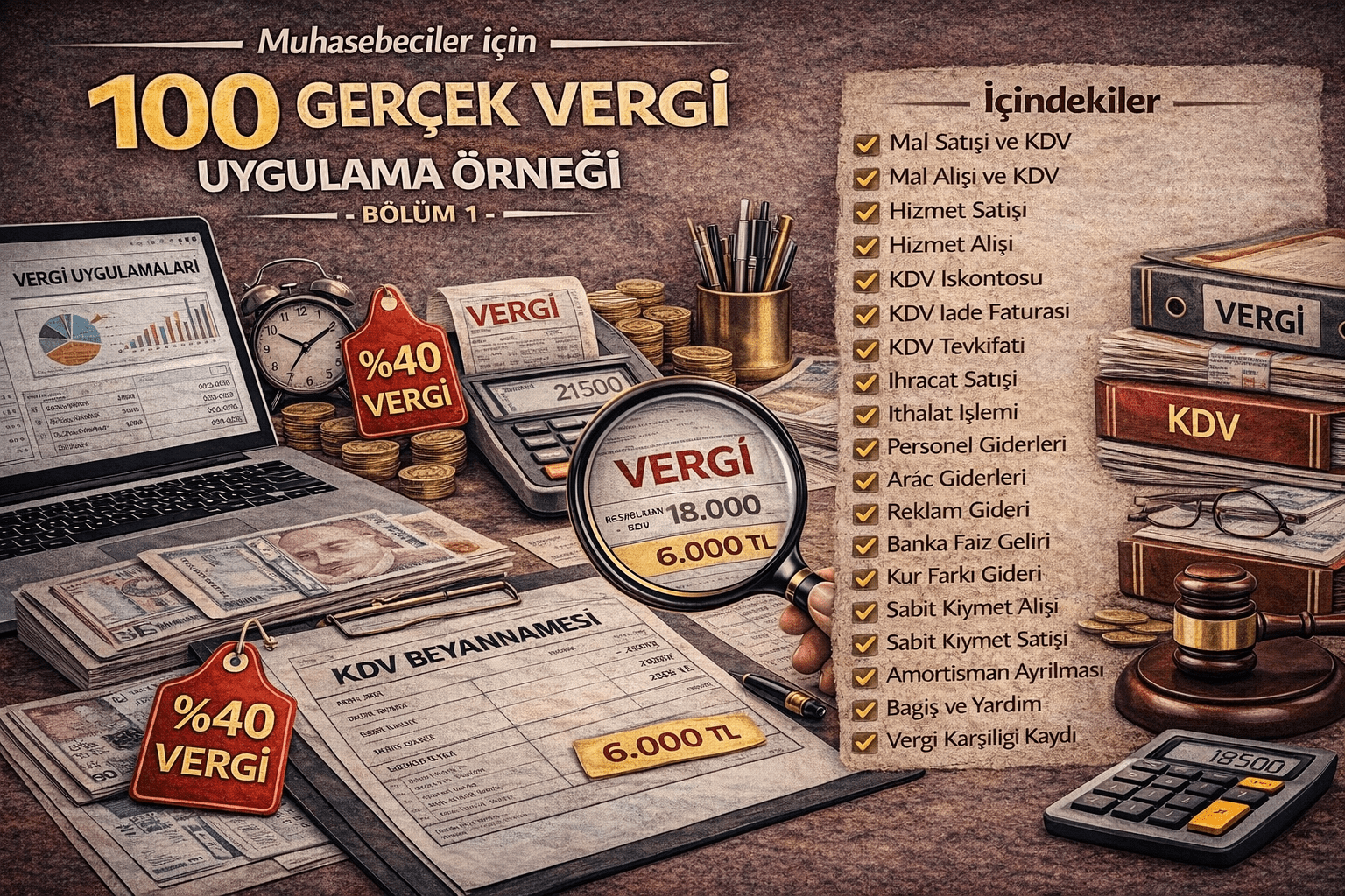 Muhasebeciler için 100 Gerçek Vergi Uygulama Örneği-Bölüm 1