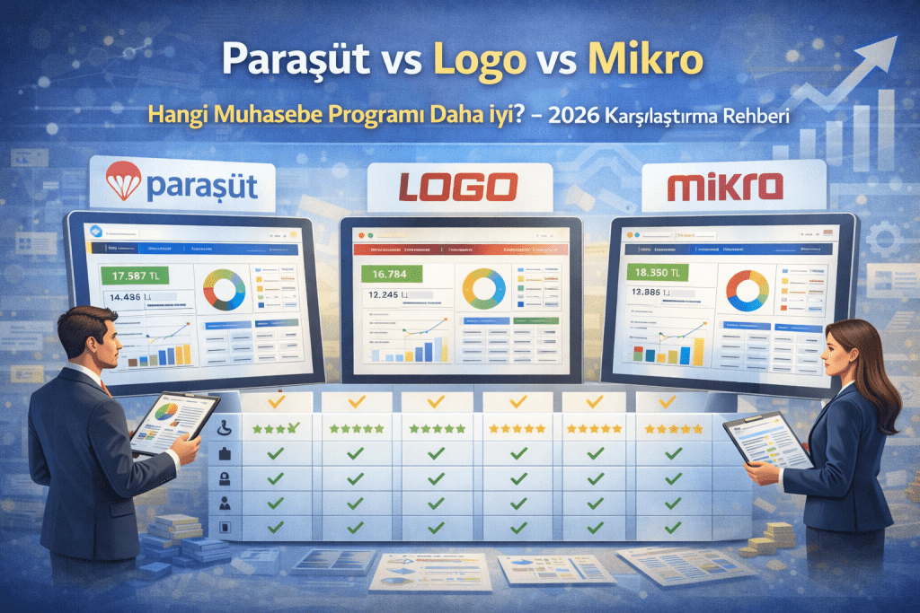 Paraşüt vs Logo vs Mikro (Hangi Muhasebe Programı Daha İyi?) – 2026 Karşılaştırma Rehberi