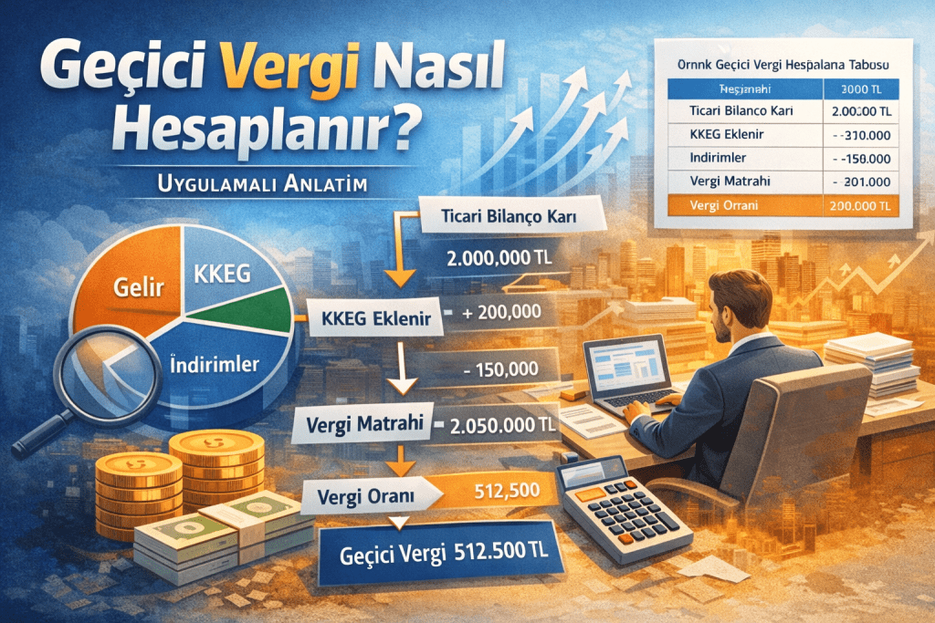 Geçici Vergi Nasıl Hesaplanır? (Uygulamalı Anlatım)