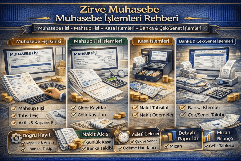 Zirve Muhasebe Muhasebe İşlemleri Rehberi