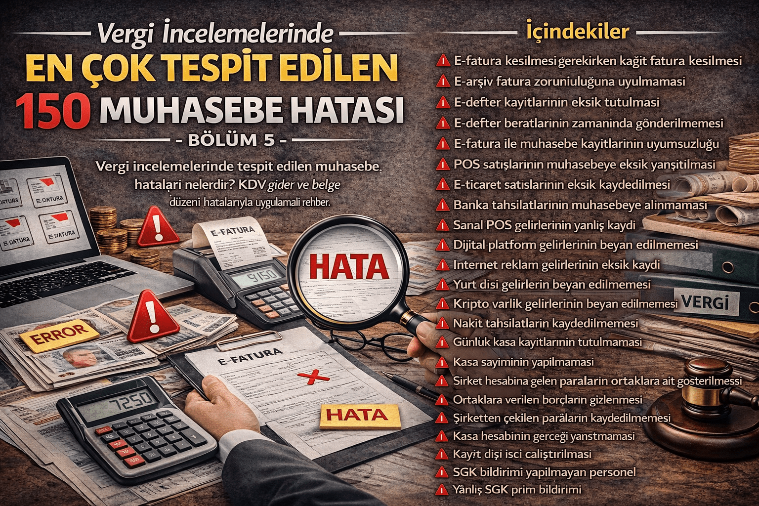 Vergi İncelemelerinde En Çok Tespit Edilen 150 Muhasebe Hatası-Bölüm 5