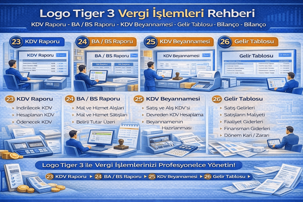 Logo Tiger 3 Vergi İşlemleri Rehberi