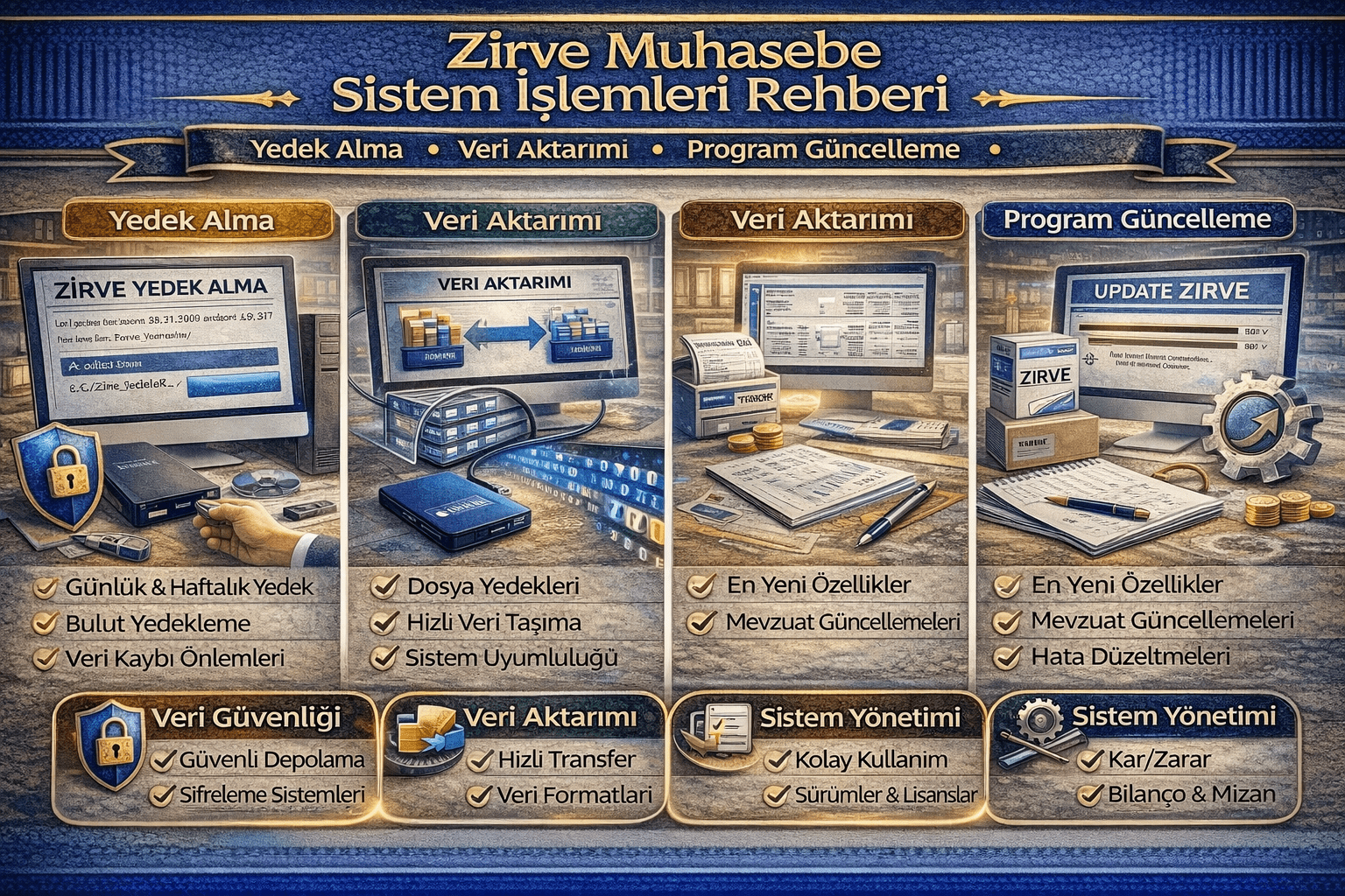 Zirve Muhasebe Sistem İşlemleri Rehberi