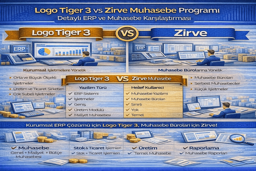 Logo Tiger 3 vs Zirve Muhasebe Programı