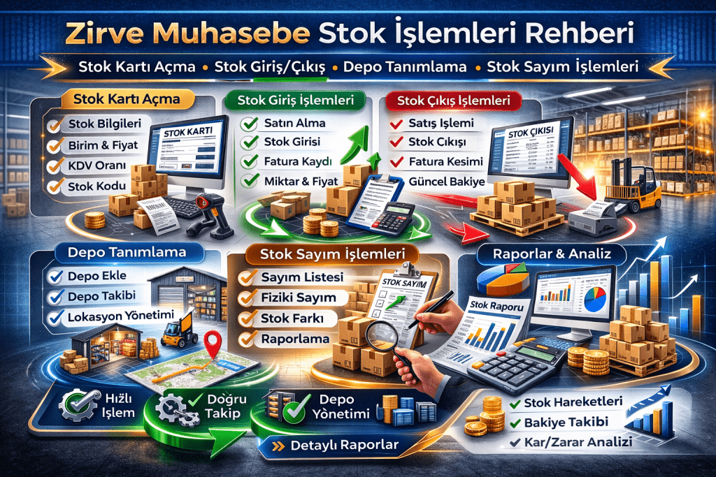 Zirve Muhasebe Stok İşlemleri Rehberi