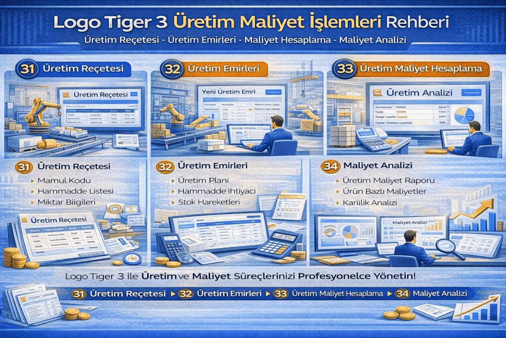 Logo Tiger 3 Üretim Maliyet İşlemleri Rehberi