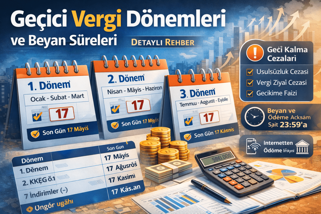 Geçici Vergi Dönemleri ve Beyan Süreleri