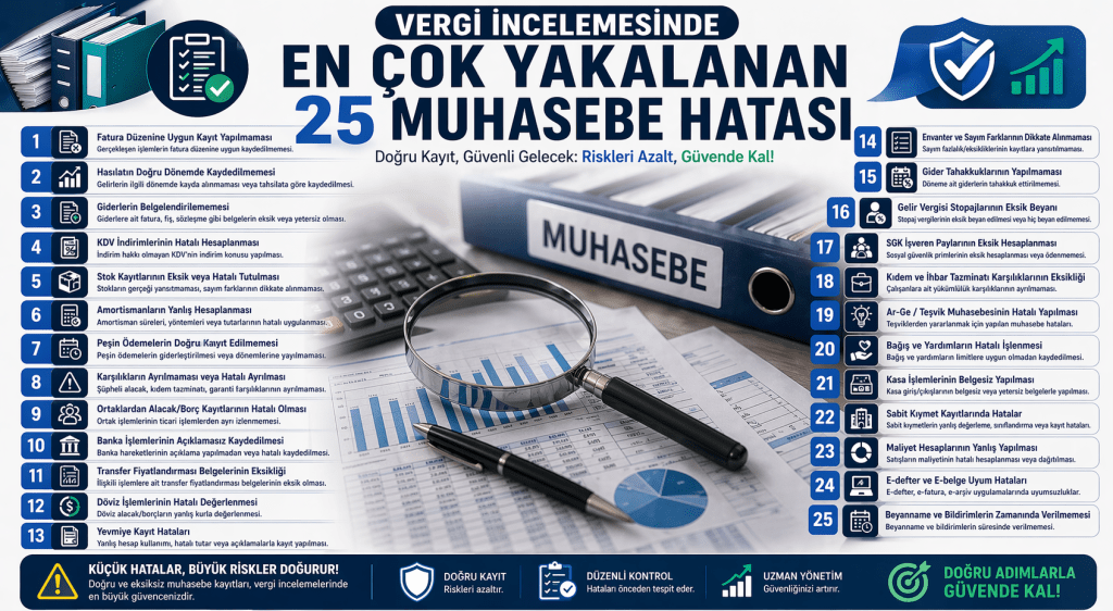 Vergi İncelemesinde En Çok Yakalanan 25 Muhasebe Hatası