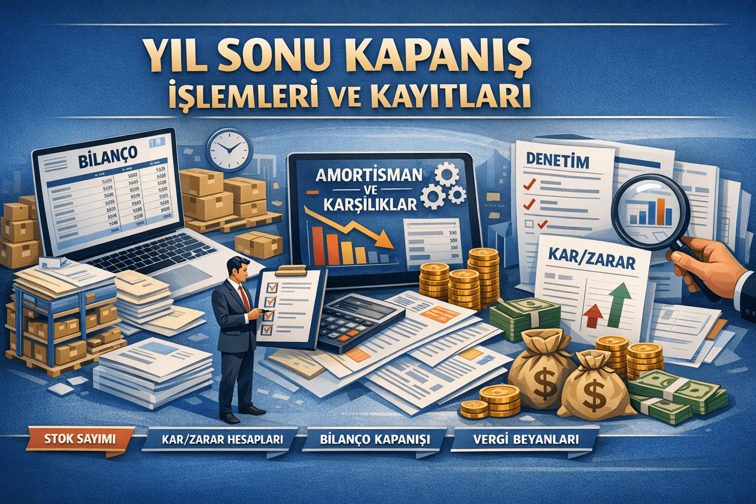 YIL SONU KAPANIŞ İŞLEMLERİ VE MUHASEBE KAYITLARI