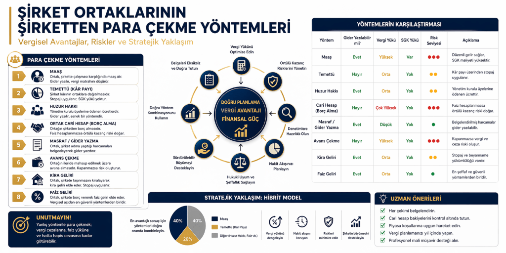 Şirket Ortaklarının Şirketten Para Çekme Yöntemleri